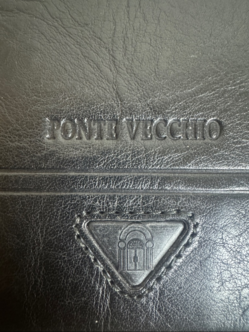 Ponte Vecchio Black Leather Bifold Wallet Italian Classic Men's Wallet - Picture 2 of 8